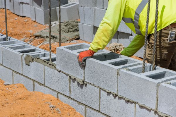 Concrete Blocks Installation in Marion